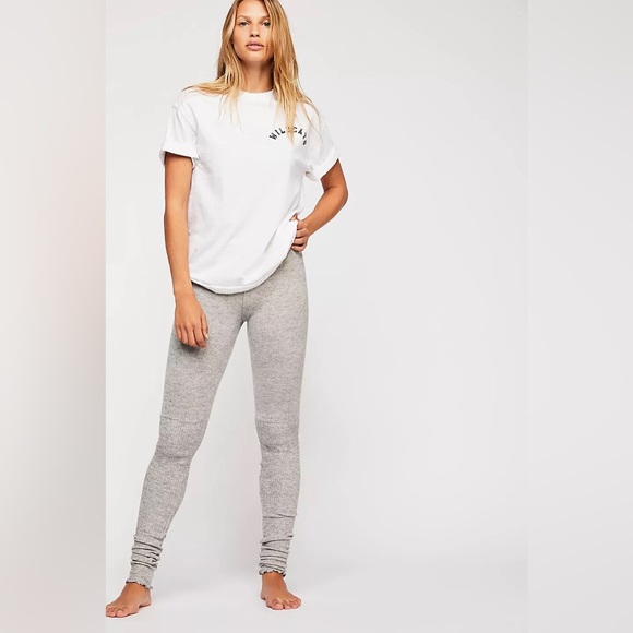 INTIMATELY by FREE PEOPLE NWOT Soft Leggings in Light Gray - Picture 1 of 8